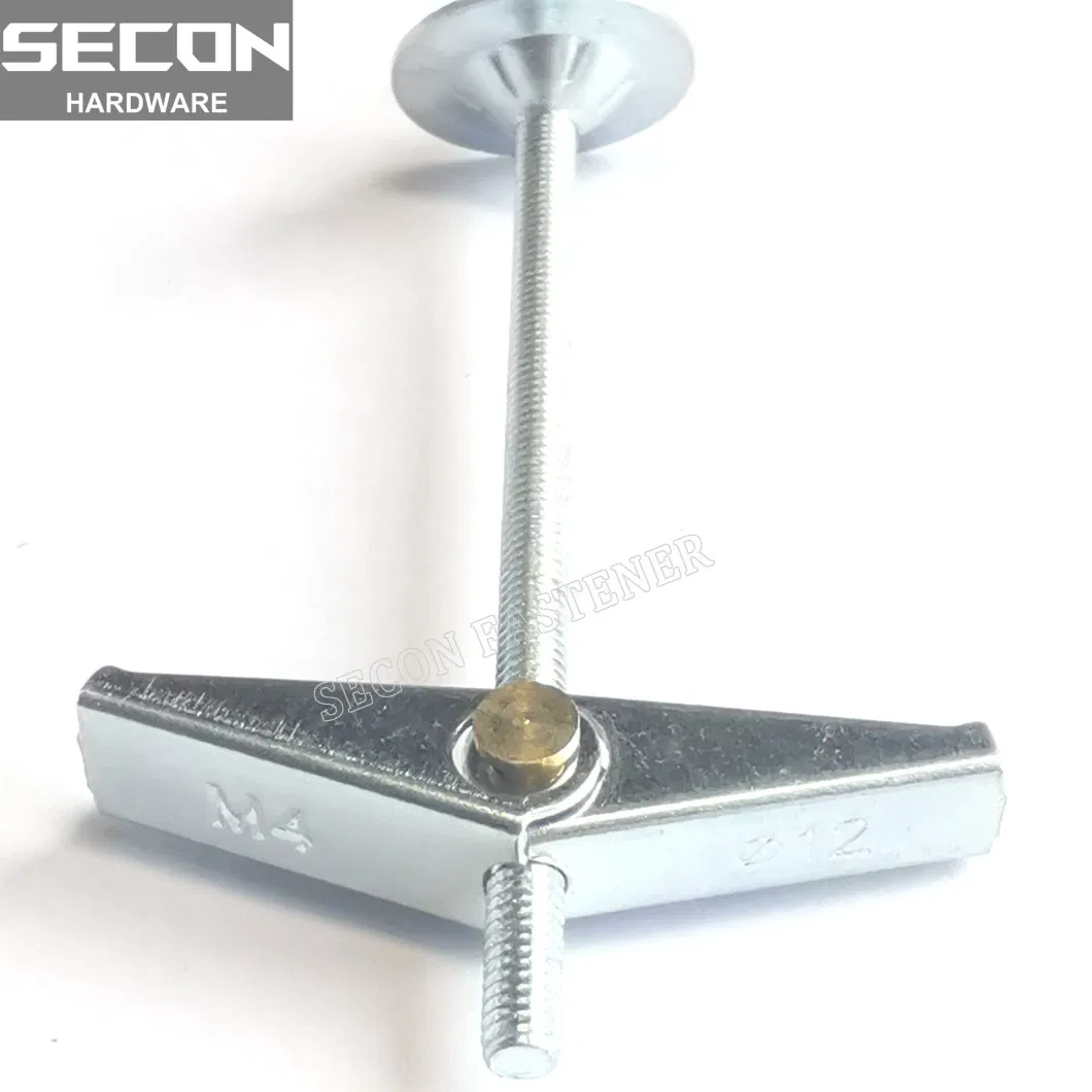 Made in China Hardware Wall Anchor Crown Bolt Spring Toggle for Wall Toddle Bolt with Zinc Plated