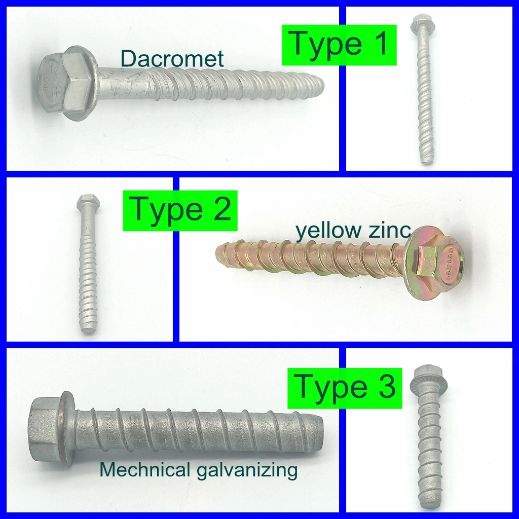 Sturdy Steel Special Thread Reusable and Durable Screw on Concrete